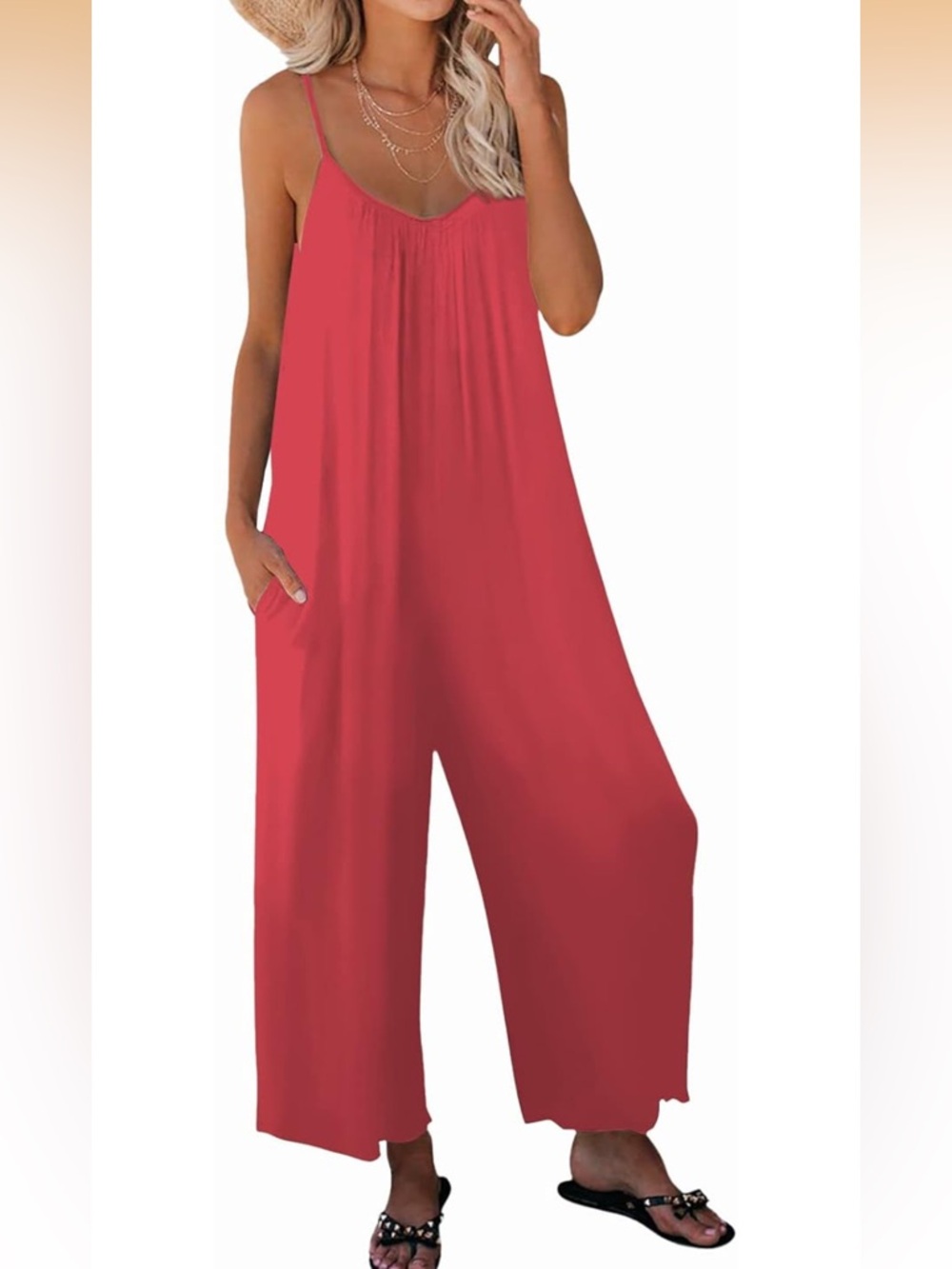Women’s Casual Pink Jumpsuit Size L NWOT